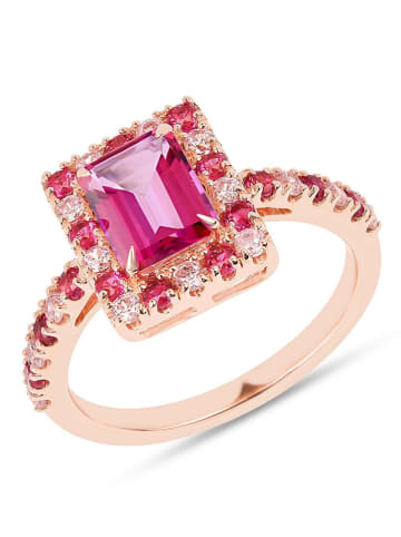Les Petites Précieuses Rosévergold. Ring mit Edelsteinen