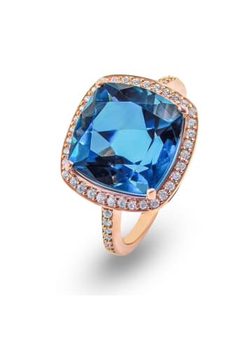 Les Petites Précieuses Rosévergold. Ring mit Edelsteinen