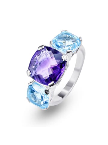 Les Petites Précieuses Silber-Ring mit Edelsteinen