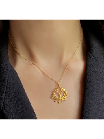 Les Petites Précieuses Vergold. Halskette mit Anhänger - (L)40 cm