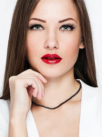 Pearline Parelketting donkerblauw - (L)42 cm