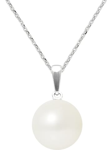 Pearline Silber-Halskette "Solo" mit Süßwasserzuchtperle in Weiß - (L)42 cm