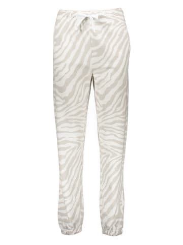 Juvia Sweatbroek zandkleurig/wit