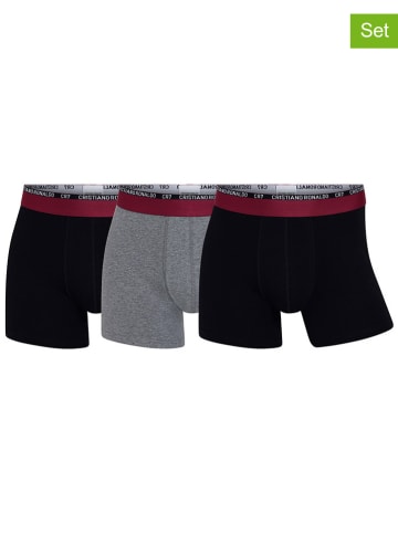 CR7 Bokserki (3 pary) w kolorze czarno-szarym