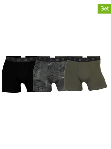 CR7 3er-Set: Boxershorts in Schwarz/ Khaki