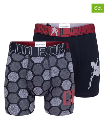 CR7 Bokserki (2 pary) w kolorze czarno-szarym