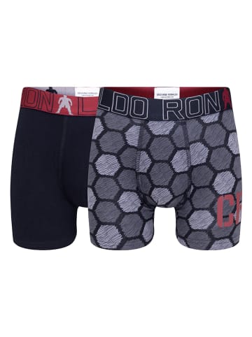 CR7 Bokserki (2 pary) w kolorze czarno-szarym