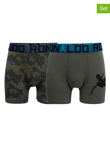 CR7 Bokserki (2 pary) w kolorze khaki