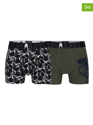CR7 Bokserki (2 pary) w kolorze oliwkowo-czarnym