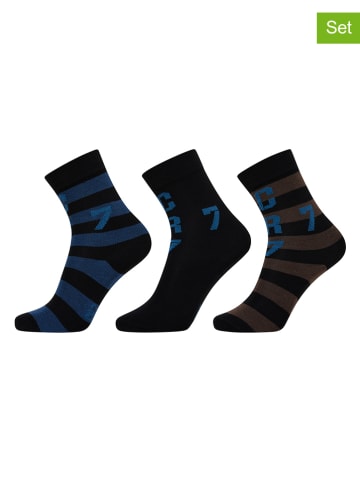 CR7 Skarpety (3 pary) w kolorze brązowo-czarnym