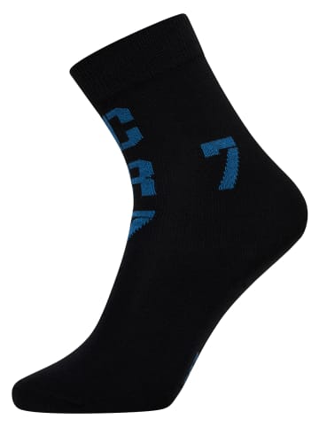 CR7 3-delige set: sokken zwart/bruin