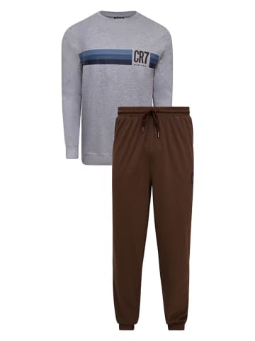 CR7 Piżama w kolorze szaro-brązowym