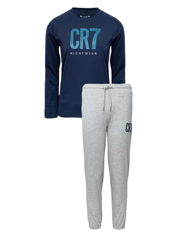 CR7 Piżama w kolorze szaro-granatowym