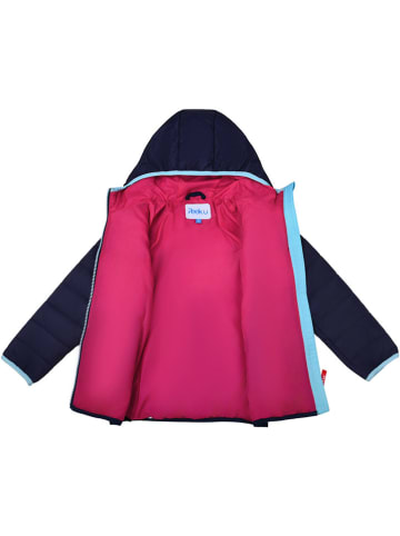 Peek U All-season doorgestikte jas "Prim" donkerblauw/turquoise/roze