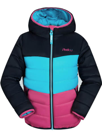Peek U Ganzjahres-Steppjacke "Prim" in Dunkelblau/ Türkis/ Pink
