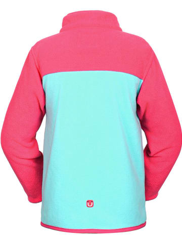 Peek U Fleece vest "Wave" turquoise/roze