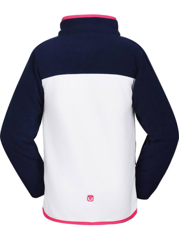 Peek U Fleece vest "Wave" roze/wit/donkerblauw