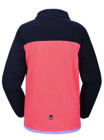 Peek U Fleecejacke "Wave" in Koralle/ Dunkelblau/ Lila