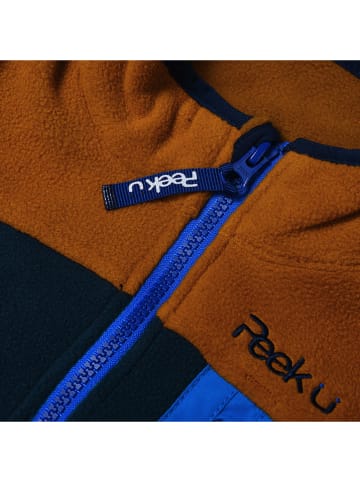 Peek U Fleece bodywarmer "Magner" lichtbruin/donkerblauw