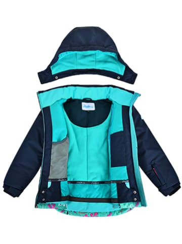 Peek U Functionele winterjas "Livia" donkerblauw/lichtblauw