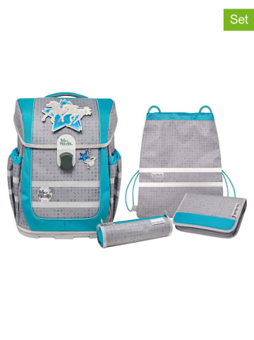 McNeill 5tlg. Schulranzen-Set "Ergo Complete STAR" in Hellblau/ Grau