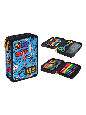 CoolPack Etui "Party Time" blauw/meerkleurig - (B)21 x (H)6 x (D)16 cm