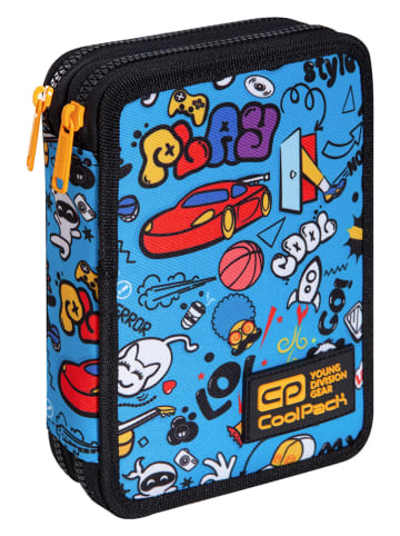 CoolPack Federmäppchen "Party Time" in Blau/ Bunt - (B)21 x (H)6 x (T)16 cm
