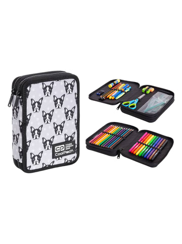 CoolPack Etui "French Bulldog" grijs - (B)21 x (H)6 x (D)16 cm