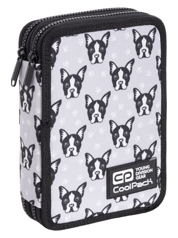 CoolPack Federmäppchen "French Bulldog" in Grau - (B)21 x (H)6 x (T)16 cm
