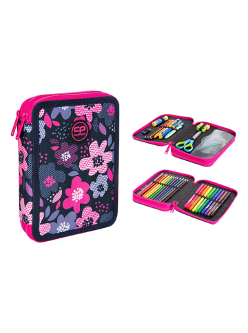 CoolPack Piórnik "Bloom" w kolorze granatowo-różowym - 21 x 6 x 16 cm