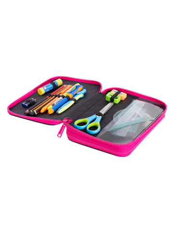 CoolPack Piórnik "Bloom" w kolorze granatowo-różowym - 21 x 6 x 16 cm