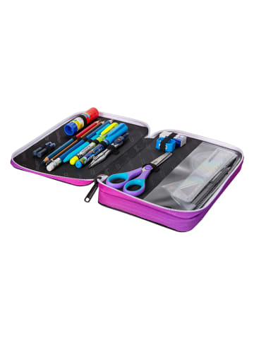 CoolPack Federmäppchen "Electra Hearts" in Schwarz/ Pink - (B)21 x (H)6 x (T)16 cm