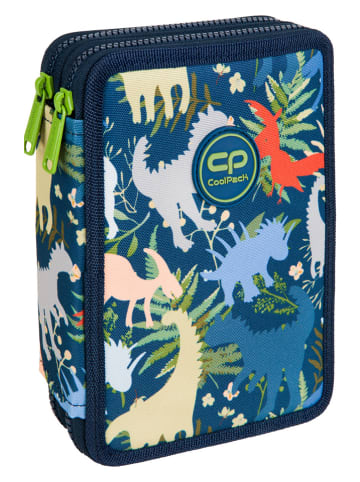 CoolPack Piórnik "Dino Park" w kolorze niebieskim ze wzorem - 21 x 6 x 16 cm