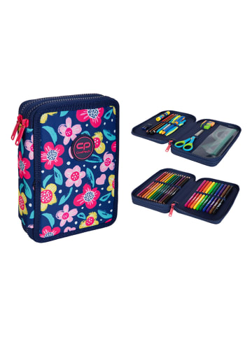 CoolPack Piórnik "Margaret" w kolorze granatowym ze wzorem - 21 x 6 x 16 cm