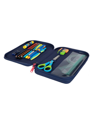 CoolPack Piórnik "Margaret" w kolorze granatowym ze wzorem - 21 x 6 x 16 cm