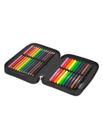 CoolPack Piórnik "Let's GO" w kolorze czarno-szarym - 21 x 6 x 16 cm