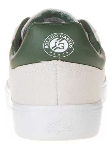 Lacoste Leren sneakers crème/groen
