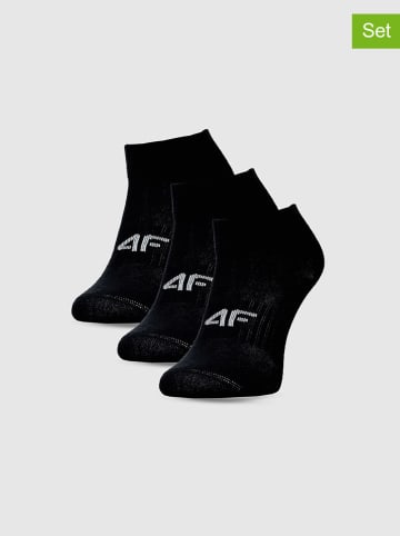 4F 3er-Set: Socken in Schwarz
