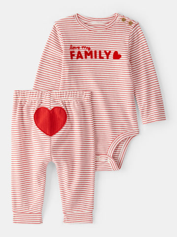 carter's 2-delige outfit rood/wit