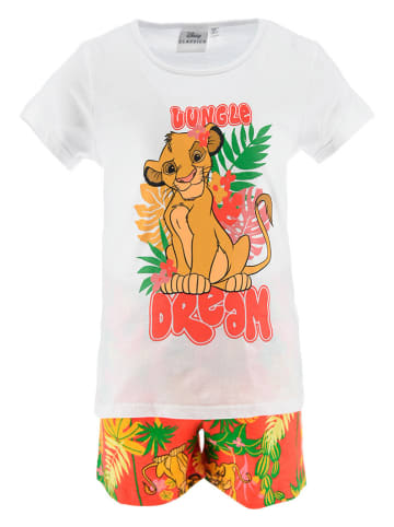 Disney König der Löwen Pyjama "Roi lion" in Weiß/ Bunt