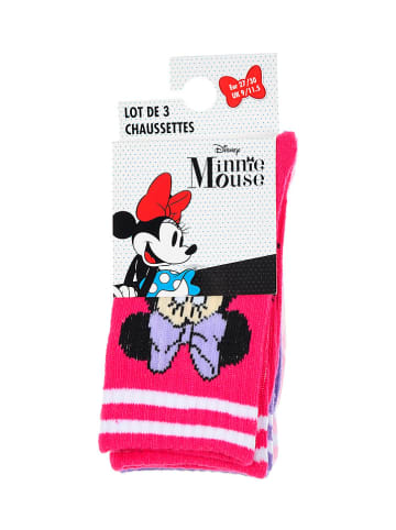 Disney Minnie Mouse Skarpety "Minnie" w kolorze różowo-białym