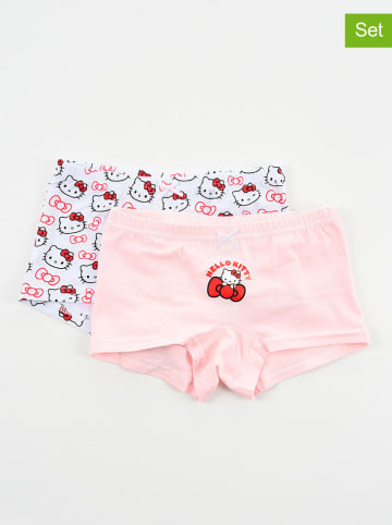 Hello Kitty Pełne majtki (2 pary) "Hello Kitty" w kolorze biało-jasnoróżowym