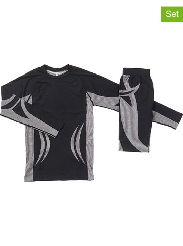 HULABALU 2tlg. Funktionswäscheset in Schwarz/ Grau