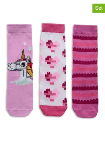 LEGO 3-delige set: sokken roze