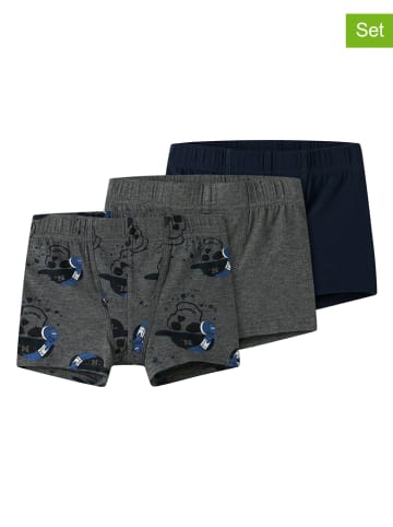name it 3er-Set: Boxershorts in Grau/ Dunkelblau
