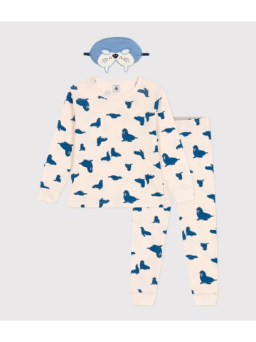 PETIT BATEAU 2tlg. Outfit in Creme/ Blau