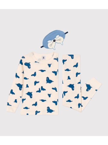 PETIT BATEAU 2-delige outfit crème/blauw