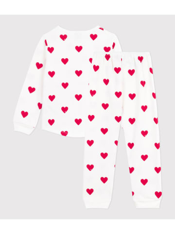PETIT BATEAU Pyjama wit/rood