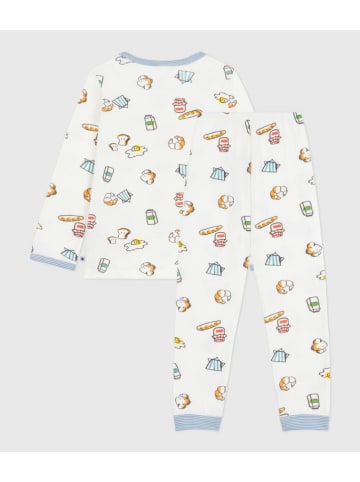 PETIT BATEAU Pyjama wit/meerkleurig