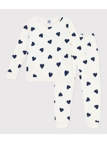 PETIT BATEAU Pyjama wit/zwart